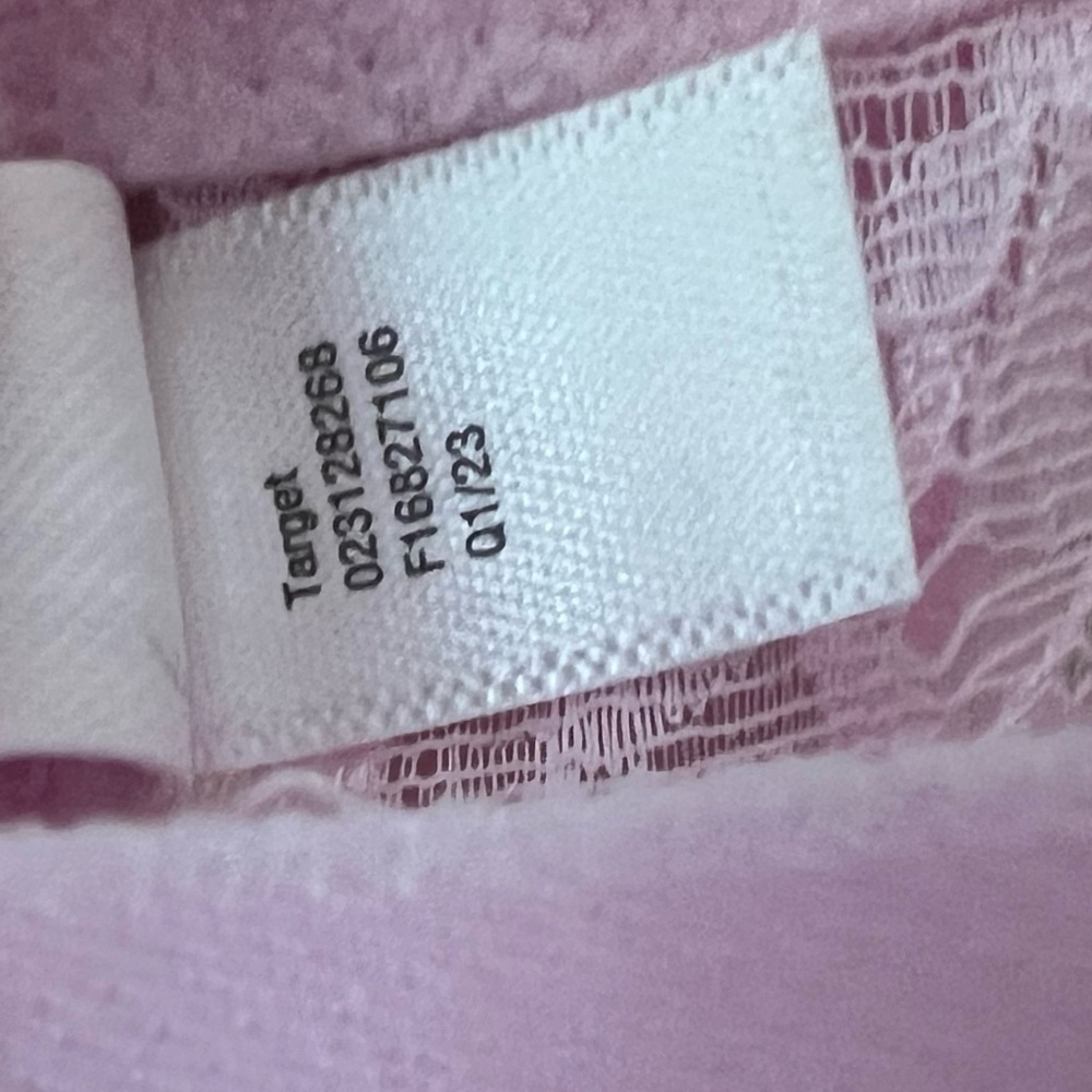 Auden Soft Pink Lace Floral Sheer Bra Bralette Sexy Size M - Picture 4 of 5